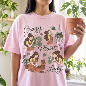 Chemise femme plante folle, chemise plante Monstera Deliciosa, chemise de jardinage amateur de plantes, cadeau jardin fête des mères pour jardinier, cadeaux pour amoureux des plantes