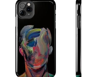 Abstract Art Black Phone Case: Slim, Shockproof Design