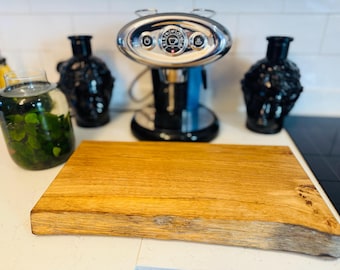 James Martin Style Live Edge Thick Oak Flat Chopping Board - Oak Chopping Block - Oak Cutting Board - Shadow gap Fitted With 4 Rubber Feet