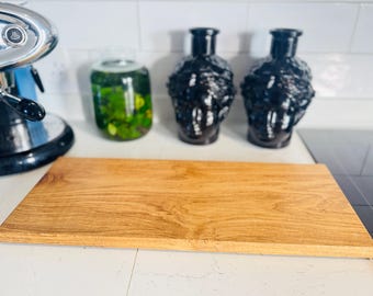 Thick Oak James Martin Style Flat Chopping Board - Heavy Duty Oak Chopping Block - Oak Cutting Board - Shadow gap Fitted With 4 Rubber Feet
