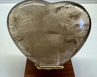 corazón de cuarzo ahumado