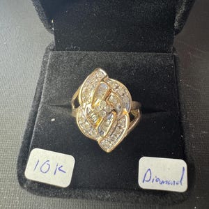 10k gold diamond ring
