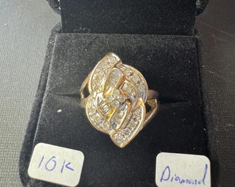 10k gold diamond ring