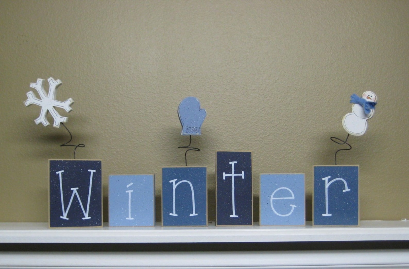 SEASON BLOCKS for Winter Spring Summer Autumn Fallshelf - Etsy Canada