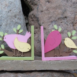Birds and Branches bookends for children library, bookshelf image 2