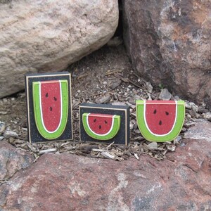 WATERMELON SHAPED BLOCK for Summer, shelf, desk, office and kitchen home decor image 3