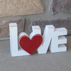 LOVE BLOCK  for home, shelf, desk, mantle and valentine decor