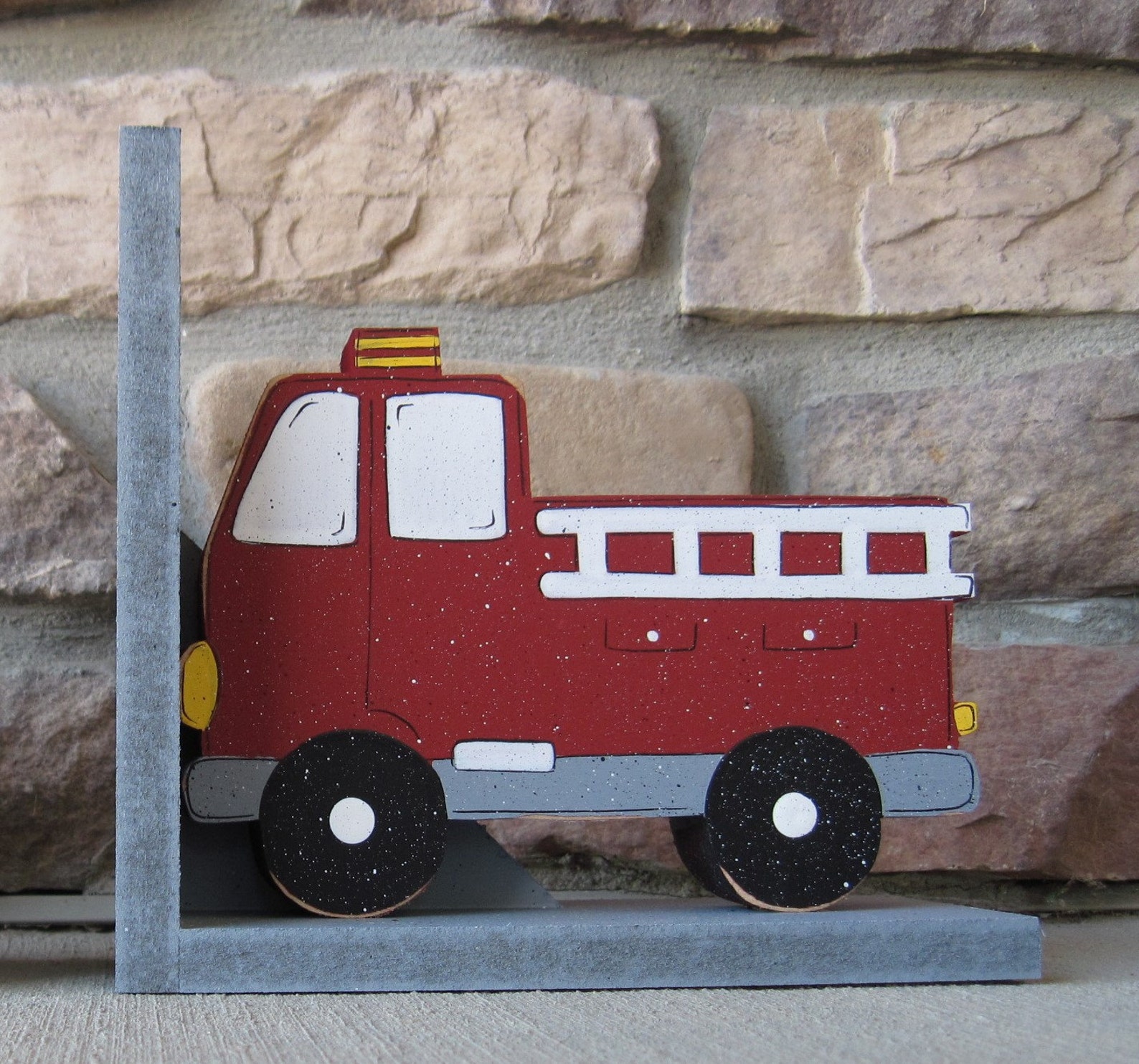 Fire Truck Bookends for Children Library Bookshelf Etsy