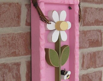 DAISY FRAME With STEM (Pink with White Flower)