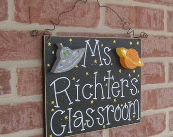 Custom Teacher Personalized Name or Word Sign for children, home, desk, shelf, decor