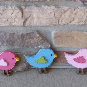 ONE four inch BIRD for wall hanging bedroom, home or girl room decor image 4