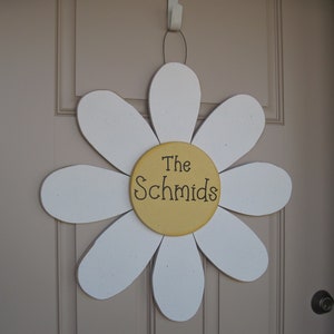 LARGE 24 Hanging PERSONALIZED DAISY door, wall hanging, girl bedroom or home decor image 5