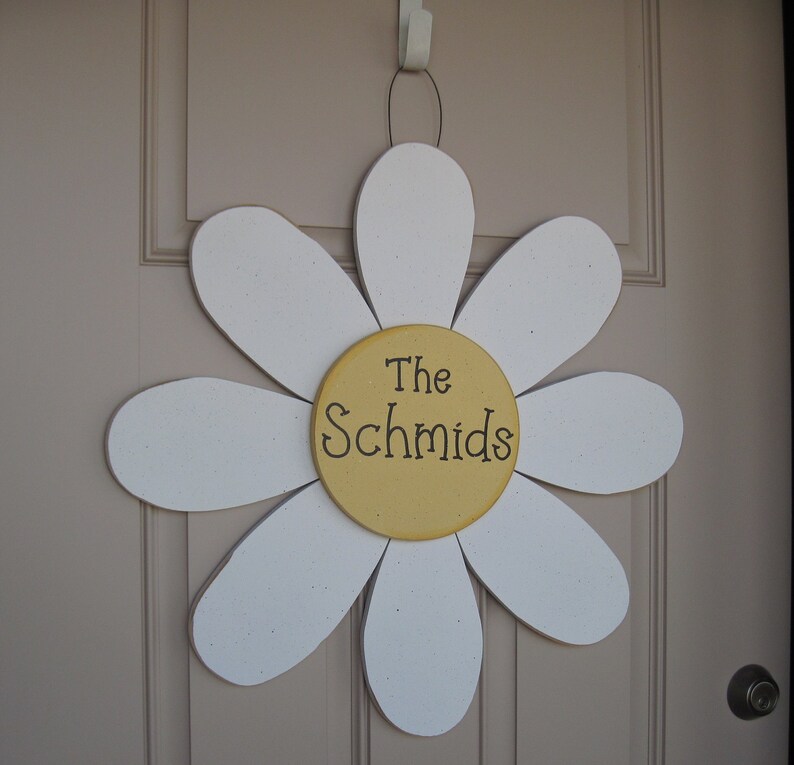 LARGE 24 Hanging PERSONALIZED DAISY door, wall hanging, girl bedroom or home decor image 5