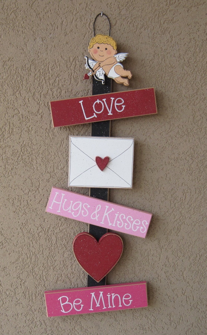 VALENTINE Thoughts, cupid, love letter, heart, wall, door, office, and home decor image 1