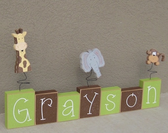 CUSTOM PERSONALIZED NAME or Word Blocks for children, home, desk, shelf, decor