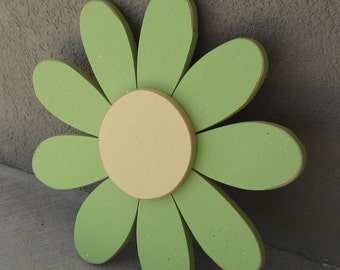 Large Light LIME DAISY for wall hanging bedroom or home decor