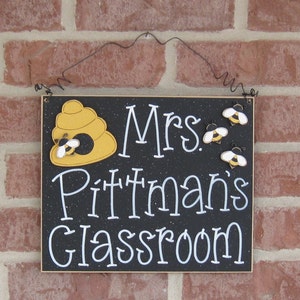 Custom Teacher Personalized Name or Word Sign for children, home, desk, shelf, decor image 4