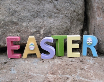 EASTER BLOCKS for Easter word and home decor