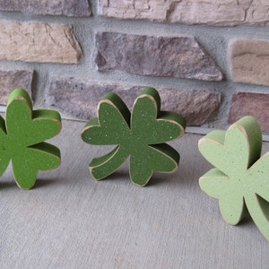 Free standing CLOVER or SHAMROCK SET of 3 for St. Patricks day and home decor image 5