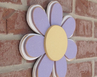 LAVENDER LAYERED DAISY for wall hanging, girl bedroom or home decor
