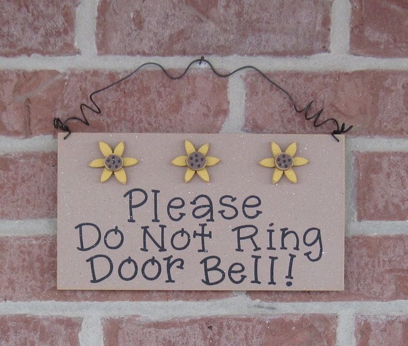 Free Shipping Please Do Not Ring Door Bell Sign With 3 Etsy