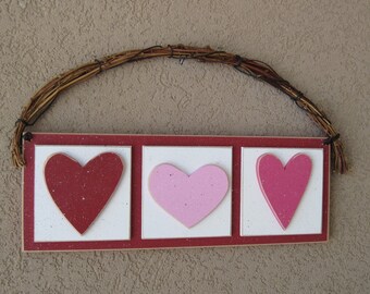 3 HEART HANGING VALENTINE for valentine and home wall hanging decor