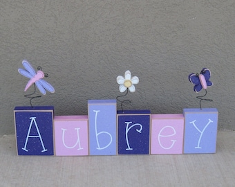 Custom Personalized  NAME or WORD BLOCKS for children, home, desk, shelf, decor