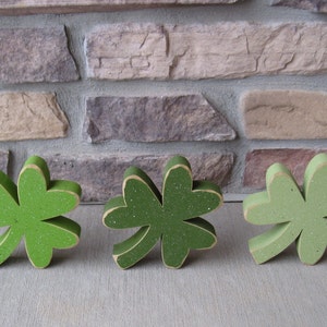 Free standing CLOVER or SHAMROCK SET of 3 for St. Patricks day and home decor image 2