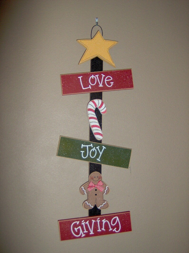 CHRISTMAS LOVE, Joy, and GIVING for Christmas, noel, wall, door, office, and home decor image 1