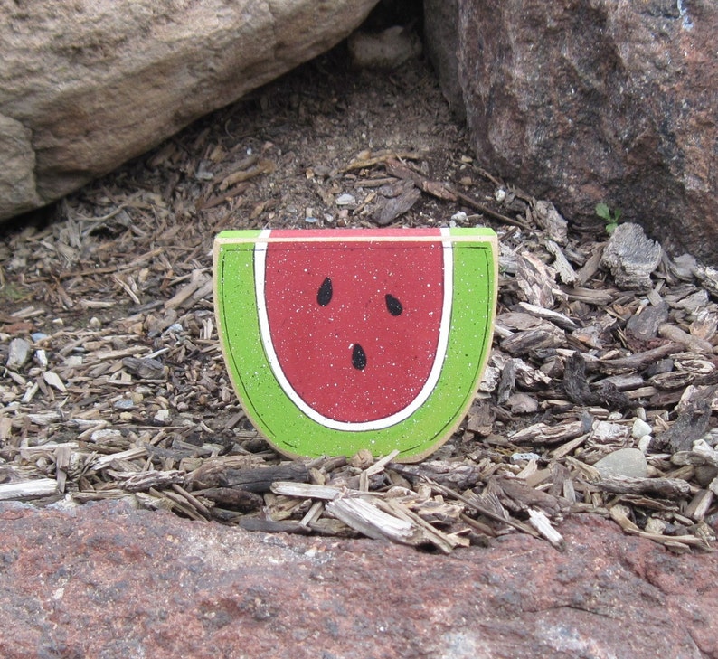 WATERMELON SHAPED BLOCK for Summer, shelf, desk, office and kitchen home decor image 2