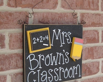 Custom Teacher Personalized Name or Word Sign for children, home, desk, shelf, decor