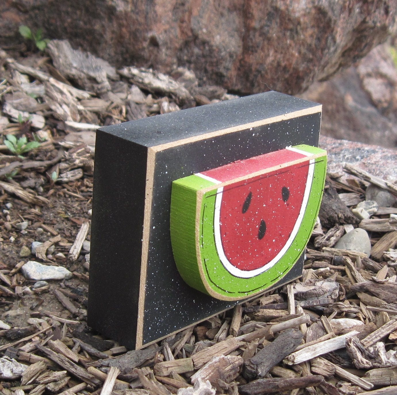 Watermelon Block Set WATERMELON BLOCK for Summer, Shelf, Desk, Office and Kitchen Home Decor ...