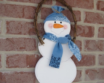 Hanging SNOWMAN for Winter, Christmas wall and door hanging decor
