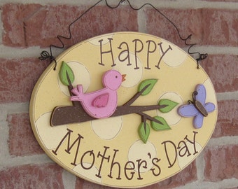 HAPPY MOTHER'S DAY Oval Sign for gift, home, desk, shelf, decor