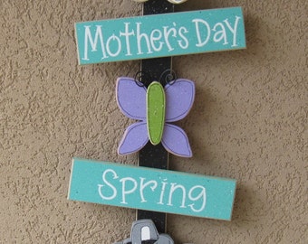 May or Spring Thoughts, Mother's day decor, Spring decor, wall, door, office, and home decor