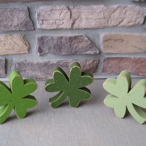 Free standing CLOVER or SHAMROCK SET of 3 for St. Patricks day and home decor image 4