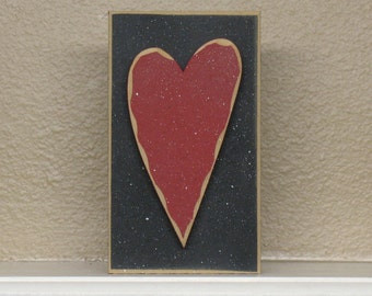 TALL BLOCK HEART for valentine and home decor