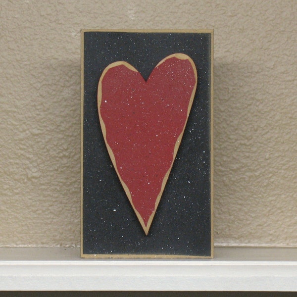 TALL BLOCK HEART for valentine and home decor