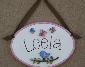 Custom Personalized Name or Word Oval Sign for children, home, desk, shelf, decor