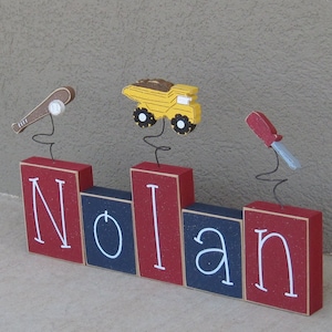 CUSTOM Name or Word BLOCKS for children, home, desk, shelf, decor
