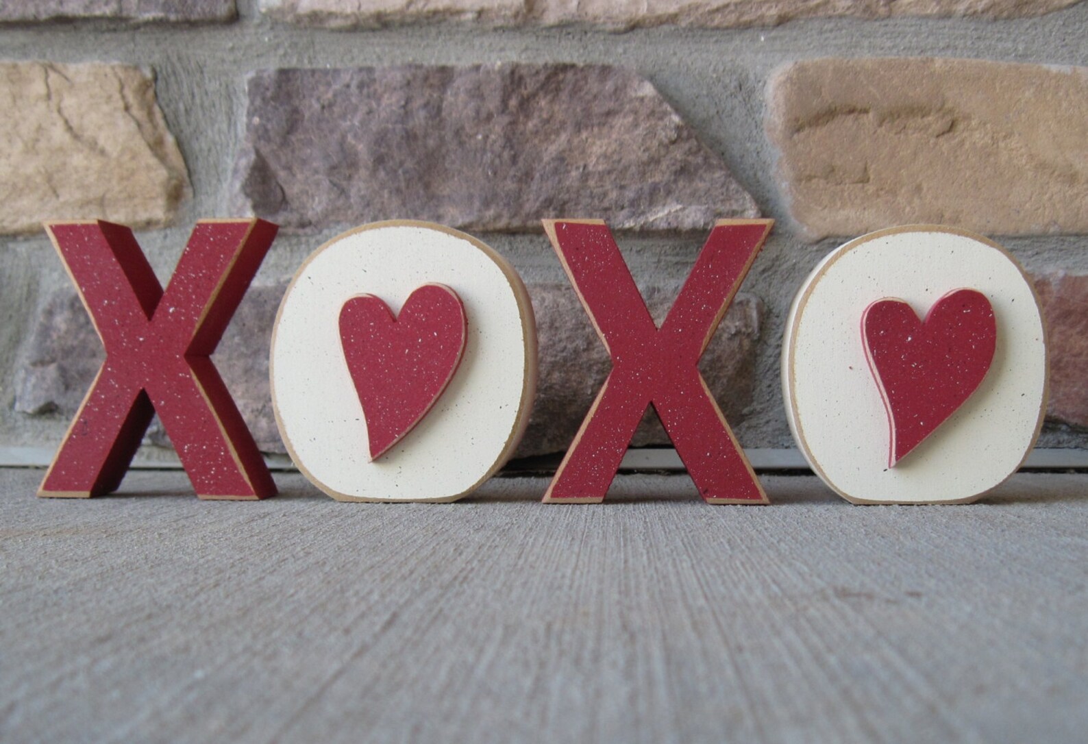 XOXO BLOCKS for Valentines Shelf Desk Mantle and Home Decor Etsy