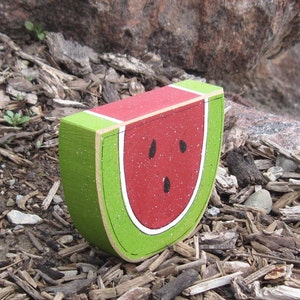 WATERMELON SHAPED BLOCK for Summer, shelf, desk, office and kitchen home decor image 1