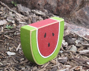 WATERMELON SHAPED BLOCK for Summer, shelf, desk, office and kitchen home decor