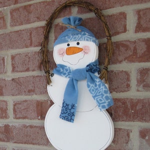 Hanging SNOWMAN for Winter, Christmas wall and door hanging decor image 3