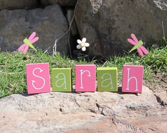 Custom Personalized NAME or WORD BLOCKS for children, home, desk, shelf, decor