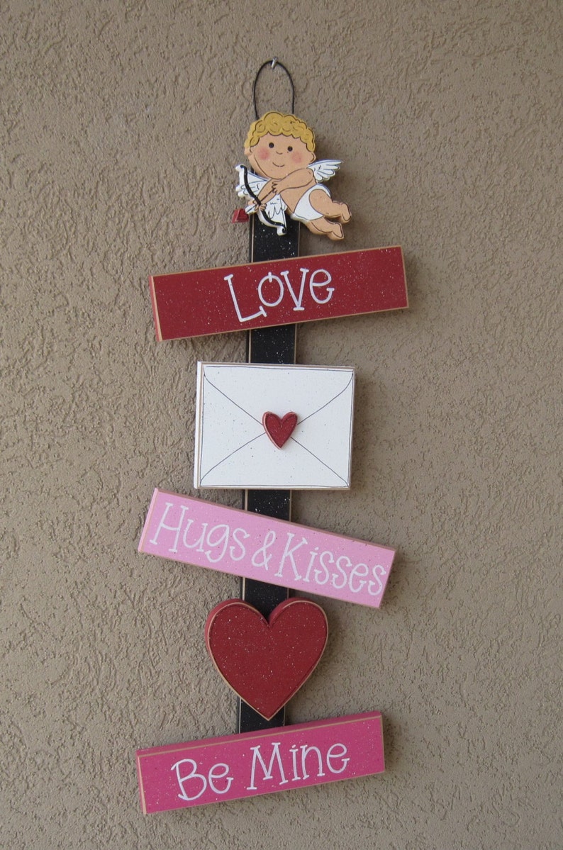 VALENTINE Thoughts, cupid, love letter, heart, wall, door, office, and home decor image 2