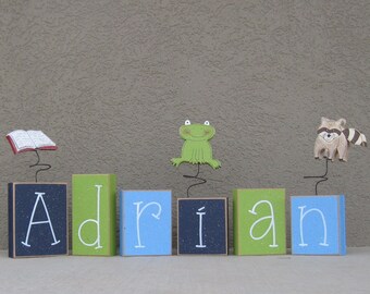 Custom Personalized NAME or WORD BLOCKS for children, home, desk, shelf, decor