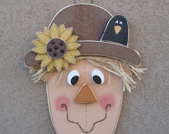 FALL SCARECROW for Autumn, Fall, wall and door hanging decor