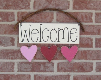 Monthly WELCOME SIGN (FEBRUARY) for wall and home decor