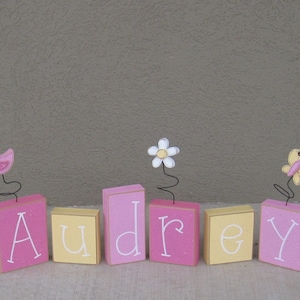CUSTOM Name or Word BLOCKS for children, home, desk, shelf, decor